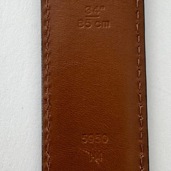 Coach Burnished Cowhide Leather Belt Black Men’s 34" (85 cm) 5950 - Picture 10 of 11